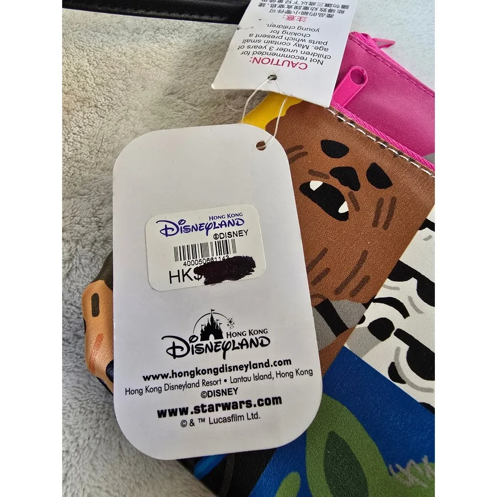Disney Hong Kong Disneyland Star Wars Character Wristlet Pouch Bag New With Tags